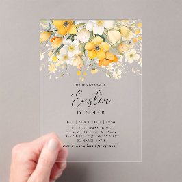 Jantar Floral de Páscoa Moderno com Tons de Amarel