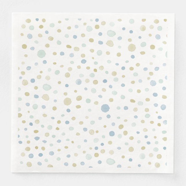 Jantar Guardanapo de papel de aquarela com bolinhas Henry (Frente)