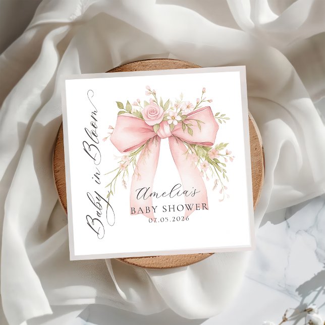 Jantar Guardanapo de papel para chá de bebê floral com la (Criador carregado)