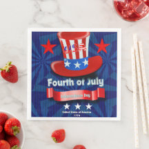 Guardanapo de papel para festa de 4 de julho