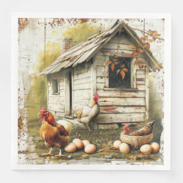 Jantar Guardanapo de Papel para Festa de Galinhas e Ovos