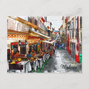Jantar na Madeira, Portugal  Cartão postal