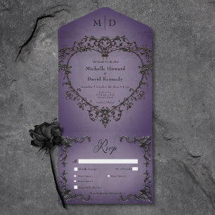 Janto Cardíaco Preto e Roxo