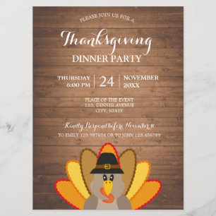Janto de Ação de Graças Cartão de Convite para Mad
