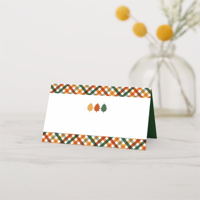 Janto de Ação de Graças Nome cartões de lugar (Frente)