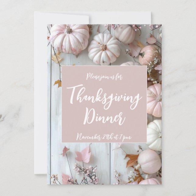 Janto de Ação de Graças Pumpkin Convite (Frente)