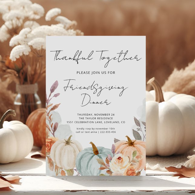 Janto de Amizade Pumpkin Convite Modelo (Criador carregado)