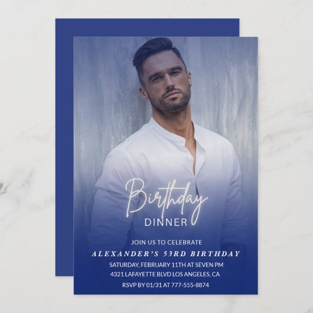 Janto de aniversário Convite para 53 anos (Frente/Verso)