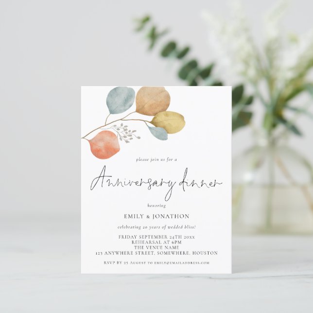 Janto de Aniversário de Folha de Água do Orçamento (Em pé/Frente)