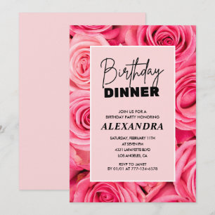 Janto de aniversário Floral convites para 87 anos