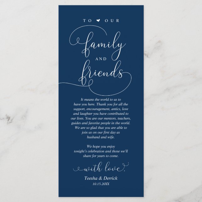 Janto de casamento, Cartões de agradecimentos de d (Frente)