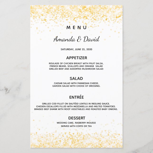 Janto de casamento confete de ouro branco (Frente)