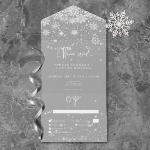 Janto de Casamento de Flocos de Neve Brancos Moder