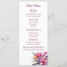 Janto de Casamento e Menu Bar-Biss Tropical