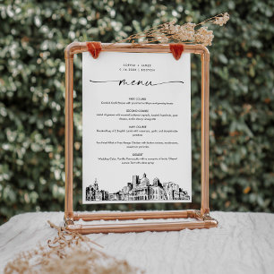 Janto de casamento Skyline em Boston - Cartão 5x7