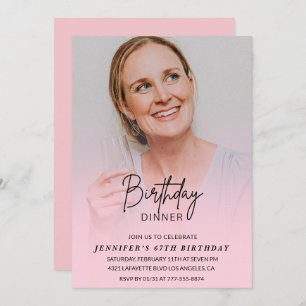 Janto de convites para o aniversário do 67º Pink