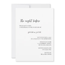 Janto de ensaio, A Noite Antes Dos Convites