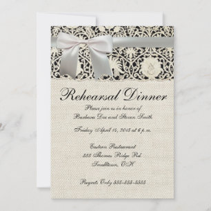 Janto de ensaio Convite Vintage Linen Lace