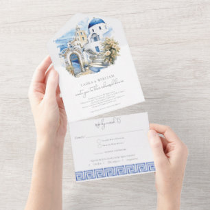 Janto de ensaio da Grécia Santorini com Rsvp
