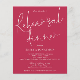 Janto de Ensaio de Casamento de Orçamento Magenta 