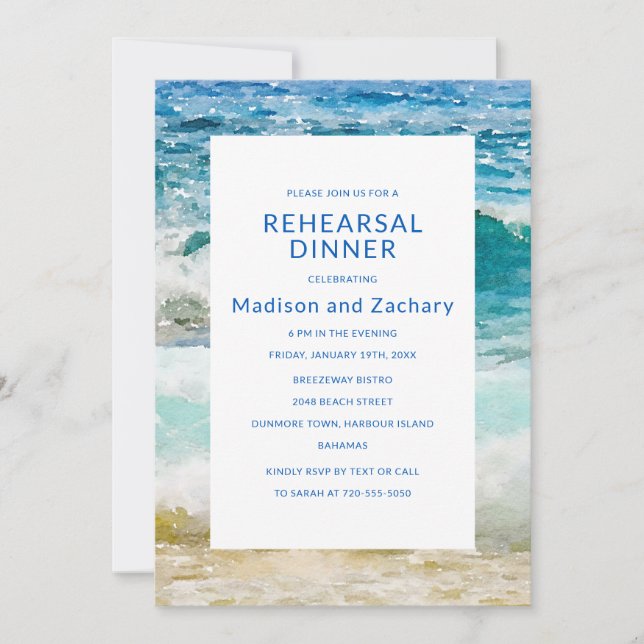 Janto de Ensaio de Casamento de Praia Tropical (Frente)