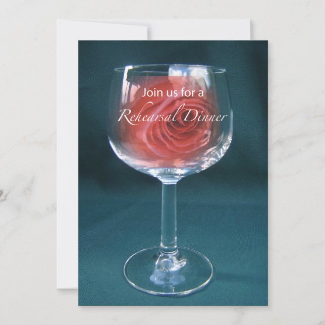 Janto de ensaio de convite Wineglass Rosa (Frente)