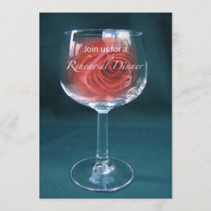 Janto de ensaio de convite Wineglass Rosa