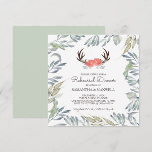 Janto de ensaio DEER ANTLER & Greenery Convite