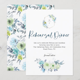 Janto de Ensaio Floral Verde Amarelo-Claro Azul