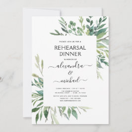 Janto de ensaio Foliage Greenery Elegant Convite