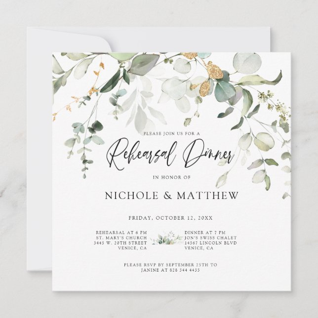 Janto de Ensaios de Caligrafia Elegante Eucalyptus (Frente)