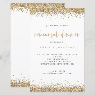 Janto de Ensaios de Fronteira de Glitter Dourado O