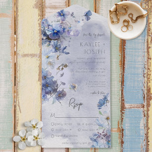 Janto de Flores Azuis Modernos Periwinkle