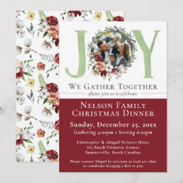 Janto de Natal de Algodão Floral do Sul Convite