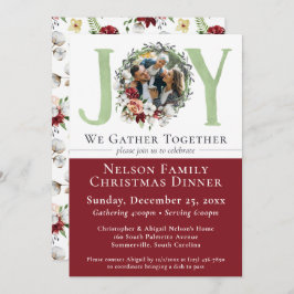 Janto de Natal de Algodão Floral do Sul Convite