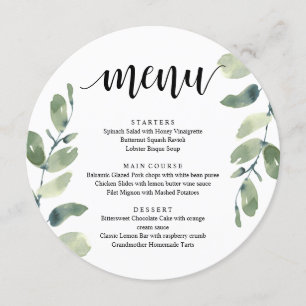 Janto de recepções de casamento, Menu Eucalyptus G
