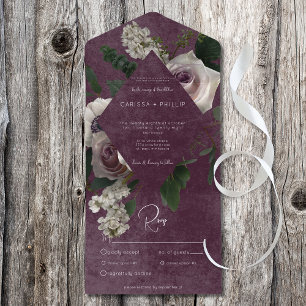 Janto de Vinho Floral Rosa e Branco Moderno Escuro