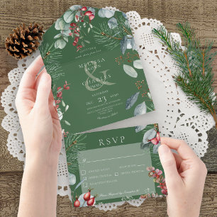Janto Eucalyptus Green Winter Pine Berries