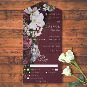Janto Floral Dark Elegant Burgundy & Cream