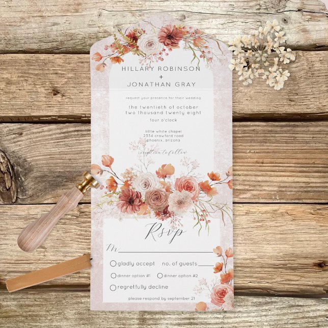 Janto Floral Moderno Rust Boho & Neutrals (Criador carregado)