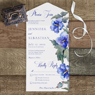 Janto Floral Rustic Blue Morning Glory