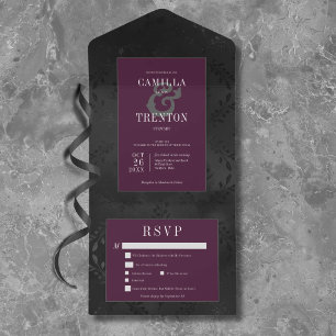 Janto Floral Satírico de Vinho Negro Escuro