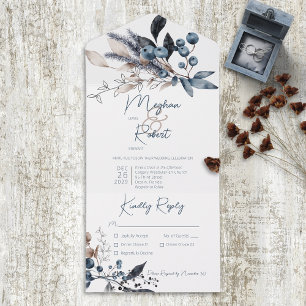 Janto Foliar Rustic Blue & White Winter