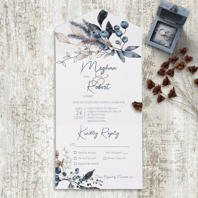 Janto Foliar Rustic Blue & White Winter (Criador carregado)