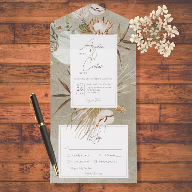 Janto Frame Floral de Boho Seco Neutro (Criador carregado)
