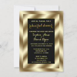 Janto Glam Gold Foil e Preto de Ensaio Convite