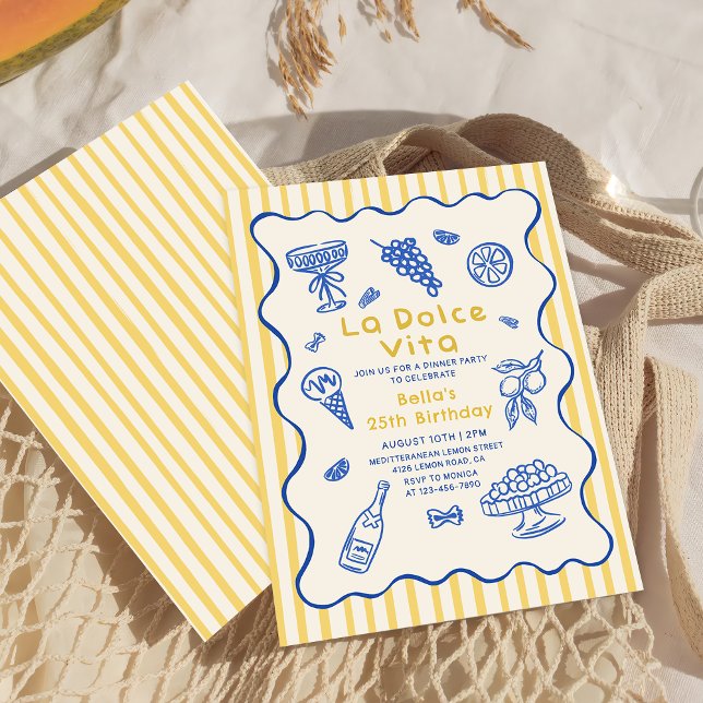 Janto Italiano La Dolce Vita Convite Aniversário (Criador carregado)