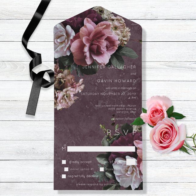 Janto Moderno Floral Rosa e Maroon (Criador carregado)