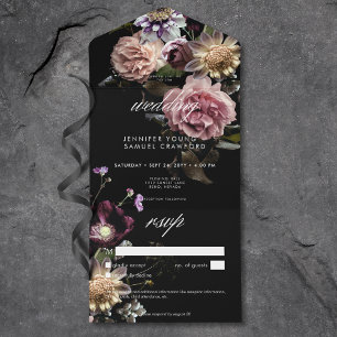 Janto Preto Floral Orgulhoso Opulente de Pastel Es