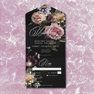 Janto Preto Floral Orgulhoso Opulente de Pastel Es